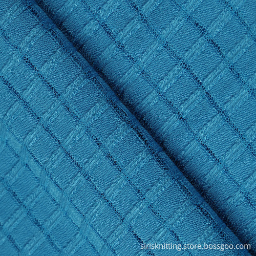 Garnfärgat Rayon Polyester Spandex 8 * 4 Rib Tyg